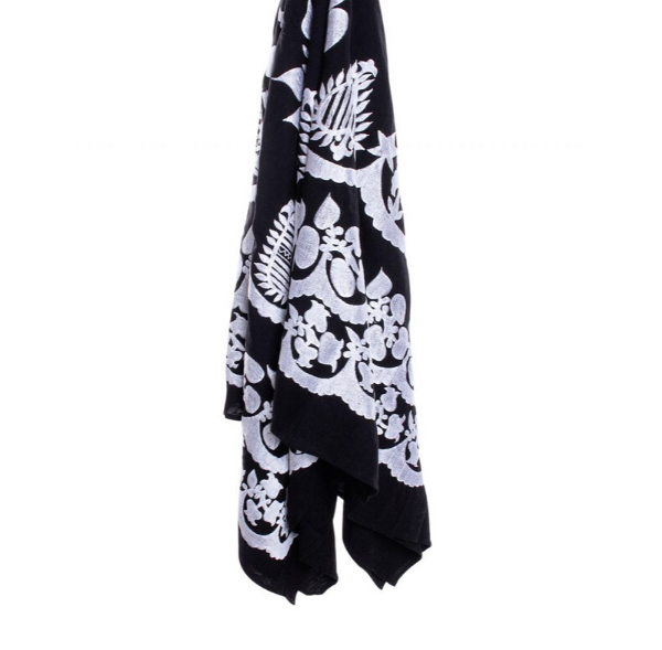 THROW TUSCAN LINEN BLACK