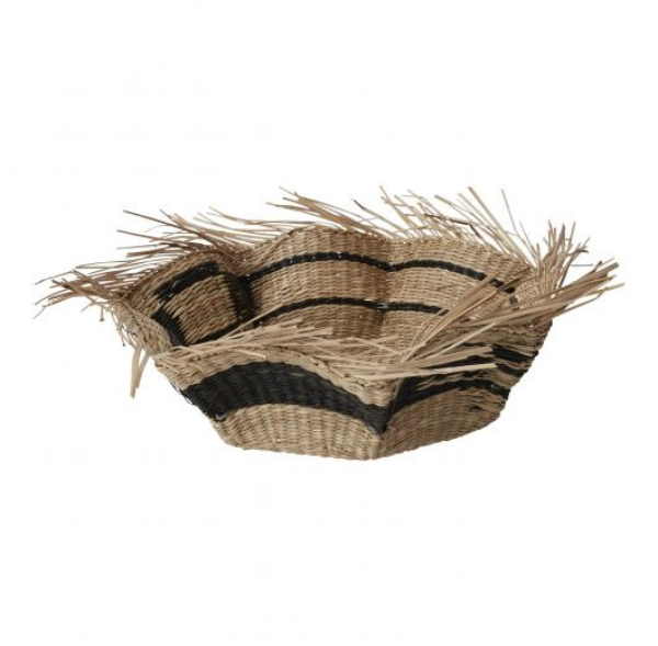 BASKET NILO NATURAL AND BLACK